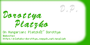 dorottya platzko business card